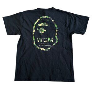 BAPE Mens Sz L Bathing Ape WGM "World Gone Mad" Black Graphic T-Shirt